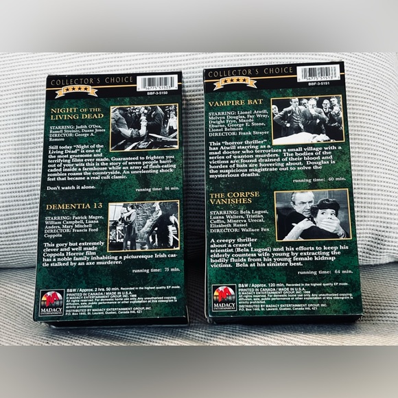 New😱Madacy Entertainment Inc. 1998 Collector’s Choice Horror Classics VHS - Picture 5 of 6